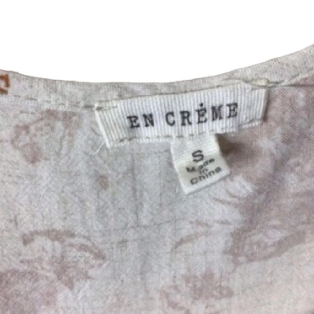 En Creme Floral Tiered Tunic Top (Size: Small) - Picture 6 of 8